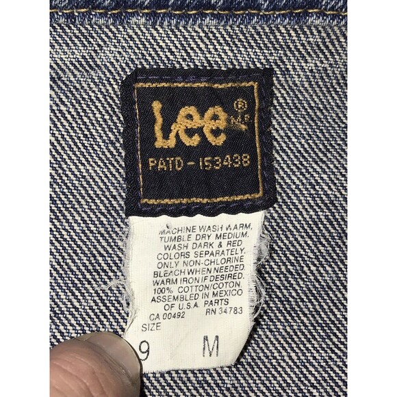 Vintage Lee Riders USA Jean Jacket Sz M Acid Stone Denim Trucker Coat Blue Wash - Picture 2 of 7